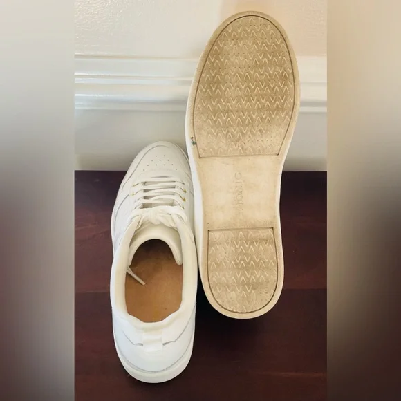 Unisex Fashionable Vionic Elise Leather Lace Up Sneakers - White Size 11 - Picture 12 of 12